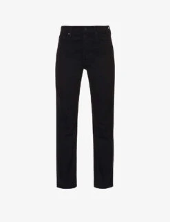 MOTHER Tomcat Brand-patch Straight-leg Mid-rise Cotton-blend Jeans