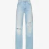 MOTHER Maven Heel Wide-leg High-rise Jeans -Whistles Shop R04193828 RIPPEDOFF M