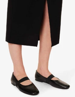 ME AND EM Split-hem Slim-fit Stretch-woven Maxi Skirt -Whistles Shop R04194845 BLACK ALT04