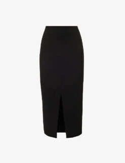 ME AND EM Split-hem Slim-fit Stretch-woven Maxi Skirt