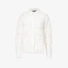 ME AND EM Floral-embroidered Recycled-polyester-blend Blouse -Whistles Shop R04194879 SOFTWHITE M