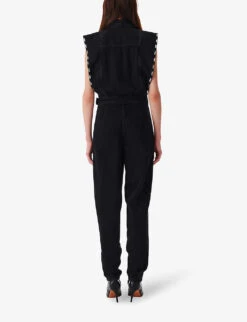 IRO Bilae Sleeveless Denim Jumpsuit -Whistles Shop R04196530 BLA01 ALT03