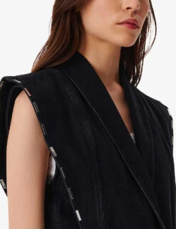 IRO Bilae Sleeveless Denim Jumpsuit -Whistles Shop R04196530 BLA01 ALT04