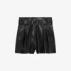 IRO Paoli Belted Leather Shorts -Whistles Shop R04196558 BLA01 M