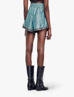 Sandro Louxor Graphic-print Woven Shorts 10 Sandro Louxor Graphic-print Woven Shorts -Whistles Shop R04197507 BRUNS ALT03