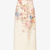 Zimmermann Floral-print Linen Midi Skirt -Whistles Shop R04199041 MORISOTCREAMPRINT M
