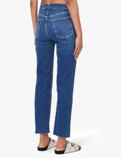 Rag & Bone Harlow Straight-leg Mid-rise Stretch-denim Jeans -Whistles Shop R04201898 MARINE ALT03
