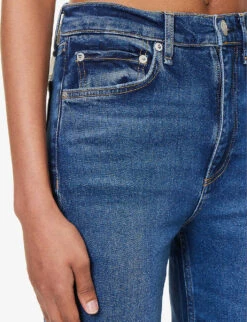 Rag & Bone Harlow Straight-leg Mid-rise Stretch-denim Jeans -Whistles Shop R04201898 MARINE ALT04