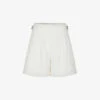 Soeur Uttam High-rise Linen Shorts -Whistles Shop R04202850 WHITE M