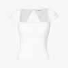 Cora Cap-sleeve Linen Top -Whistles Shop R04203301 WHITE M
