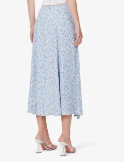 Zoe Floral-print Regular-fit Woven-blend Midi Skirt -Whistles Shop R04203332 BROOKE ALT03