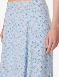 Zoe Floral-print Regular-fit Woven-blend Midi Skirt -Whistles Shop R04203332 BROOKE ALT04