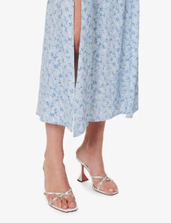 Zoe Floral-print Regular-fit Woven-blend Midi Skirt -Whistles Shop R04203332 BROOKE ALT05