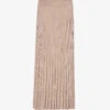 Joseph Ribbed A-line Wool Midi Skirt -Whistles Shop R04203816 WARMTAUPE M