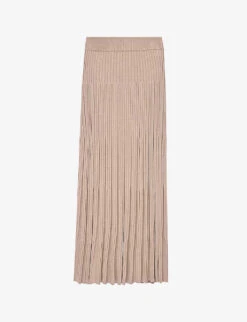 Joseph Ribbed A-line Wool Midi Skirt