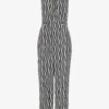 Whistles Josie Optical Rope-pattern Woven Jumpsuit -Whistles Shop R04204951 BLACK M