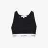 Serif Logo-underband Stretch-cotton Bralette -Whistles Shop R04205007 BLACK M