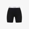 Serif High-rise Stretch-cotton Shorts -Whistles Shop R04205012 BLACK M