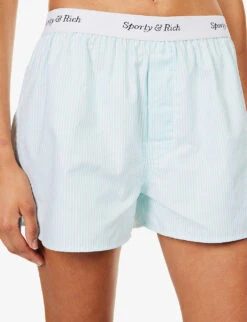Oxford Striped Cotton Shorts -Whistles Shop R04205059 PARADISE ALT04