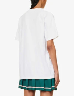 Athletic Club Brand-print Regular-fit Cotton-jersey T-shirt -Whistles Shop R04205098 WHITEVERDE ALT03