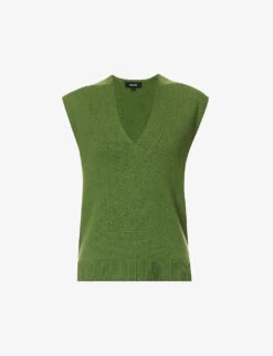 ME AND EM V-neck Relaxed-fit Wool-blend Vest