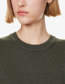 ME AND EM Turtle-neck Wool And Cashmere-blend Vest -Whistles Shop R04205690 INTENSEOLIVE ALT05